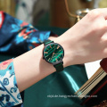 CURREN 9076 Top Brand Luxury Women Watch Malachite Green Dress Bracelet Mesh Wristwatch Simple Quartz Clock For Female 6 Colors